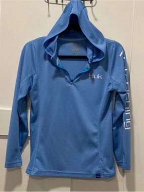 Huk Fishing Hooded Quarter-Zip Performance Top